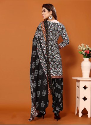 Multi Colour Cotton  Dangler Salwar suit