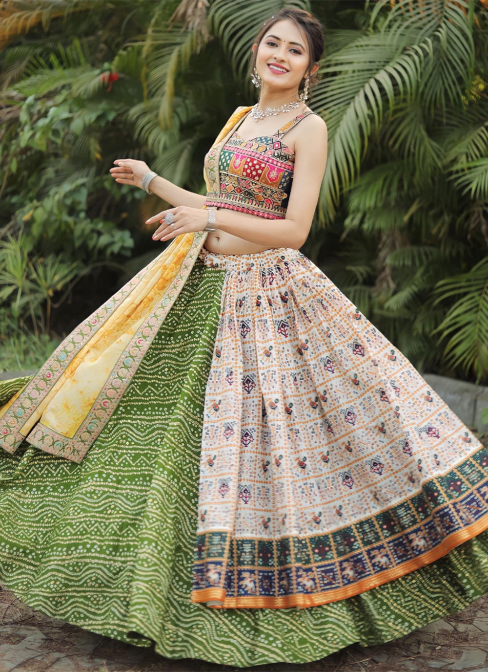 Buy Mominos Fashion Moeza Cotton Coffee Color Printed Lehenga (Lancha)  Online at Best Price | Distacart