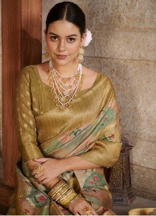 
                            Multi Colour Cotton  Digital Print Traditional Saree