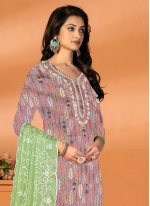 Multi Colour Cotton  Embroidered Salwar suit