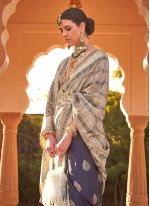 Multi Colour Kanchipuram Silk Printed Classic Saree