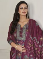 Multi Colour Pashmina Digital Print Salwar suit