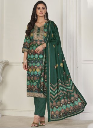 Multi Colour Pashmina Digital Print Trendy Salwar Suits
