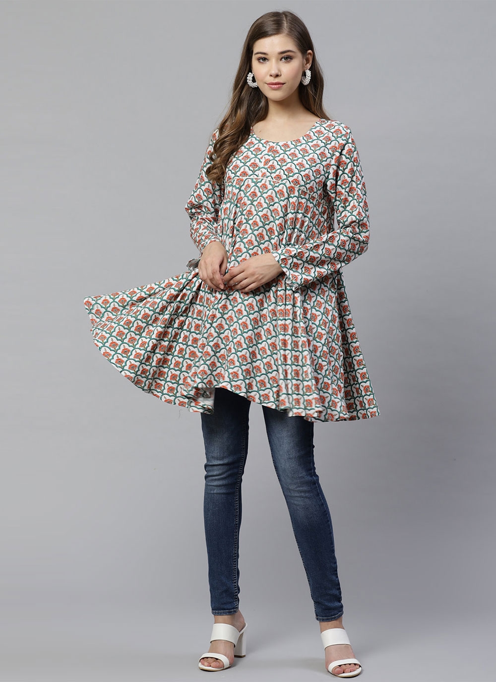 Plus Size Knit Love Printed Kurti Online in India | Amydus