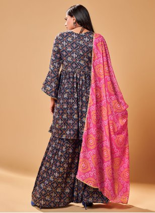 Multi Colour Rayon Printed Salwar suit