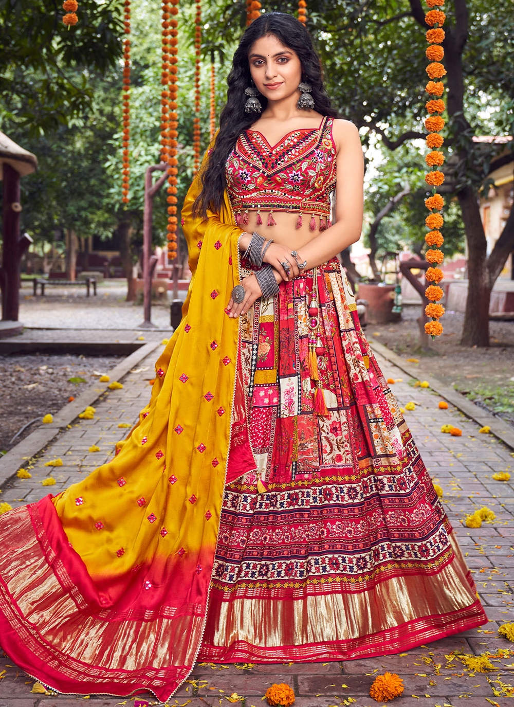 Buy Embroidered Multi Colour Lehenga Choli Online : 234210 - Lehenga Choli