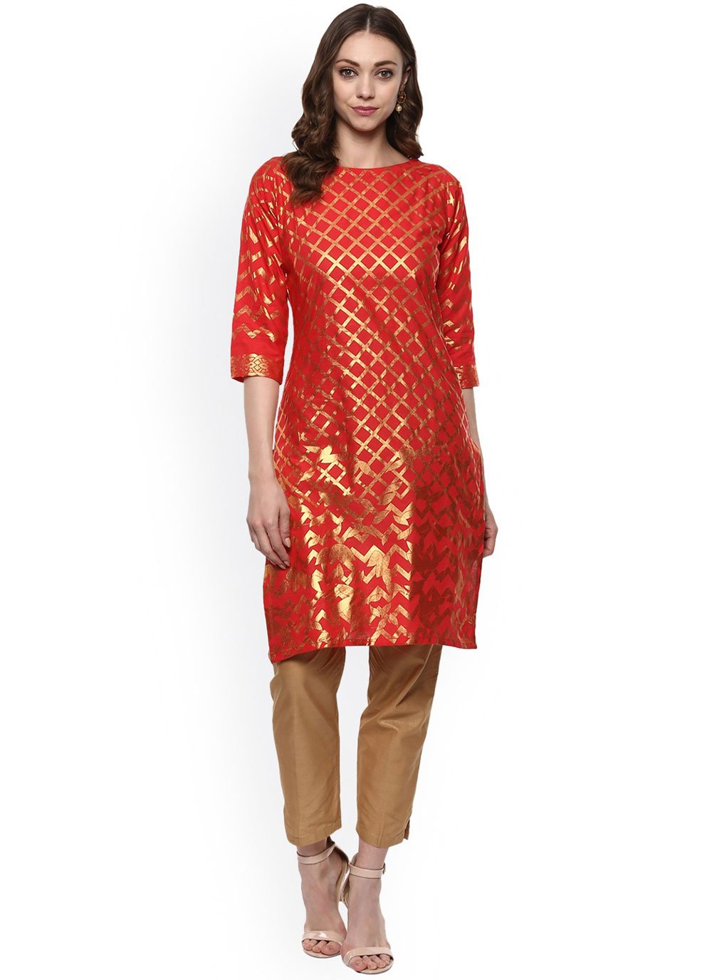 Threads by Nirmala - Benaras brocade kurti with detailing on neck $35 XL  Chest 42 inches | Facebook