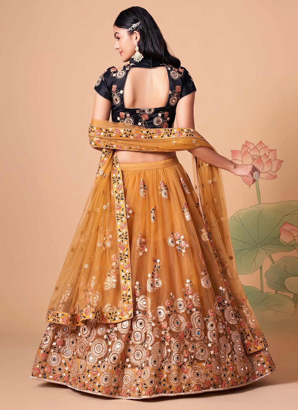 MEHRA Red Floral Lehenga Top – HarleenKaur