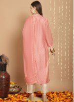 Peach Chanderi Embroidered Trendy Salwar Suits