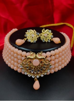 Peach Jewellery Set for Women