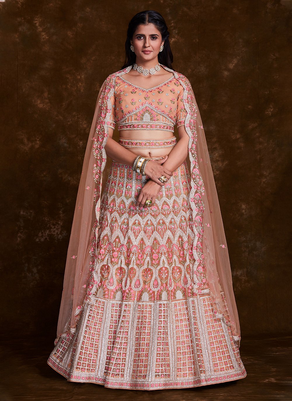 Sabyasachi Designer Lehenga Choli With Cursh Fabric Thread Embroidery &  Mirror Handwork Wedding or Party Wear Lehenga Choli Best Women Gift - Etsy