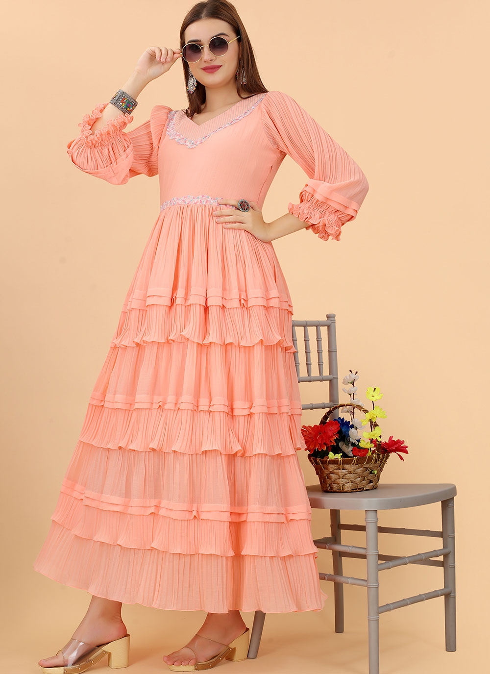 Peach Gown - Buy Trendy Peach Gown Online in India | Myntra