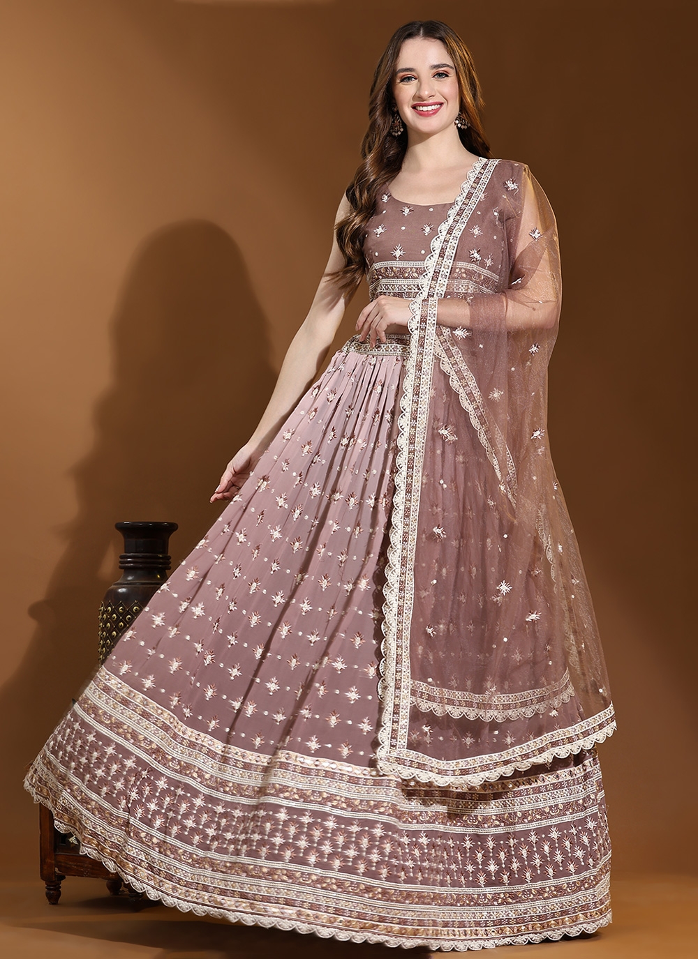 Imperial Lucknowi work Trendy Lehenga Choli