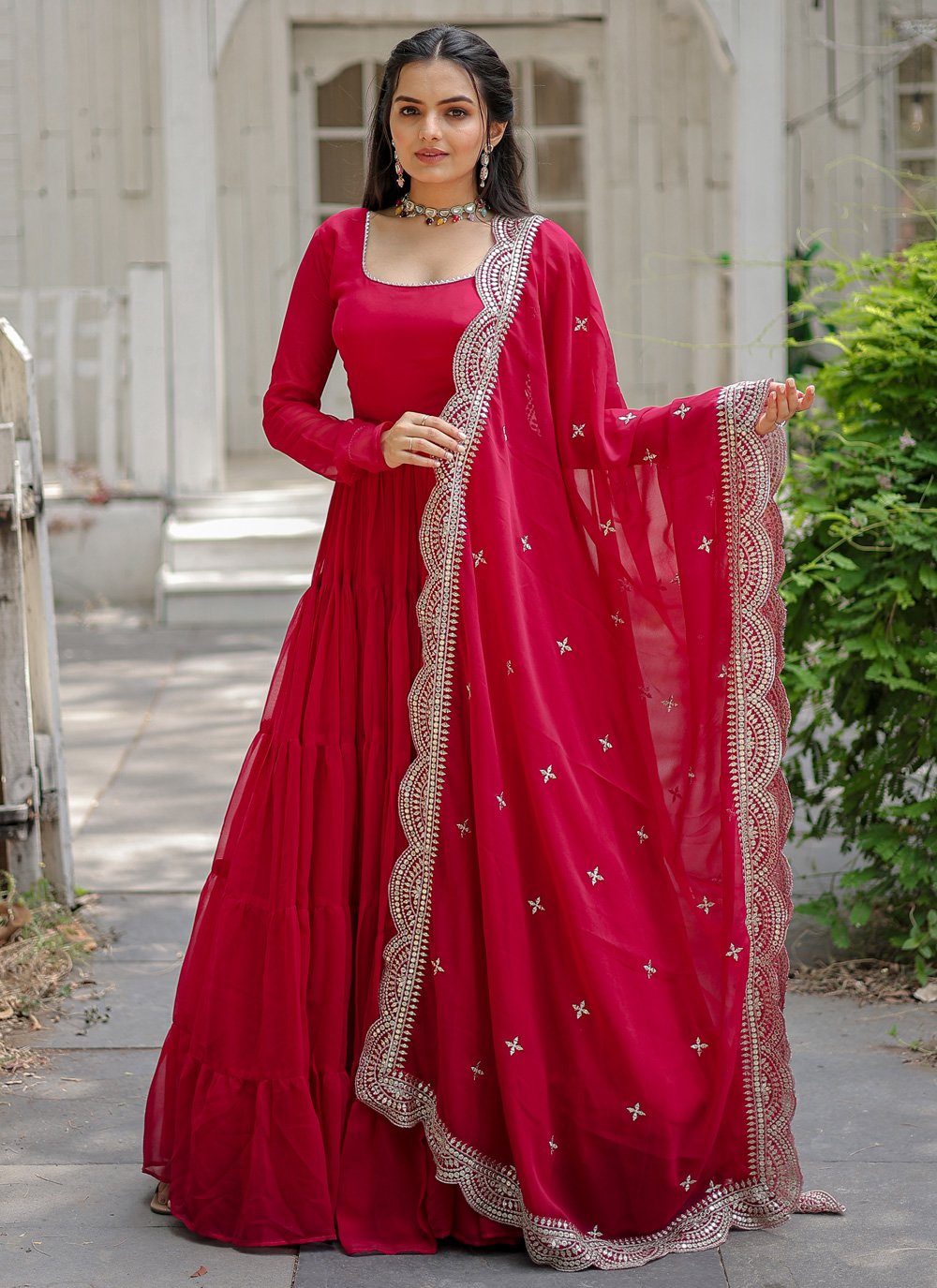 Hot Pink Heavy Designer Fully Sequence Work Anarkali Gown - Indian Heavy  Anarkali Lehenga Gowns Sharara Sarees Pakistani Dresses in  USA/UK/Canada/UAE - IndiaBoulevard