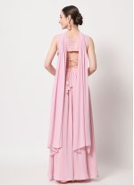 Pink Georgette Designer Lehenga Choli for Party