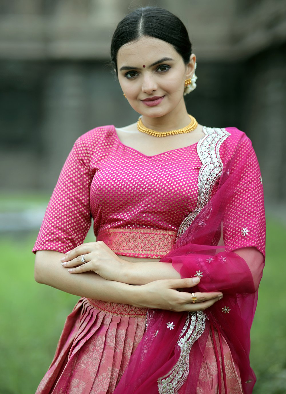 Kanjivaram Silk Zari Lehenga With Blouse Along With Embroidery Duppta –  Tunicwala