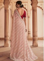 Pink Organza Border Classic Sari