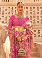 Pink Patola Silk Weaving Contemporary Saree