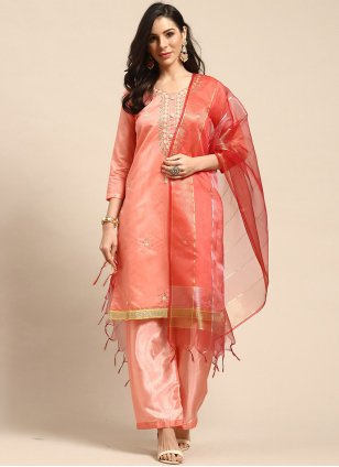 Buy ATLANS CLOTHS Pink Mehndi and Yellow Churidar Leggings for