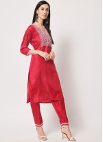 Pink Silk Embroidered Salwar suit