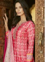 Pink Silk Patola Print Trendy Designer Gown for Party