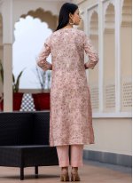 Pink Silk Sequins Readymade Salwar Suits