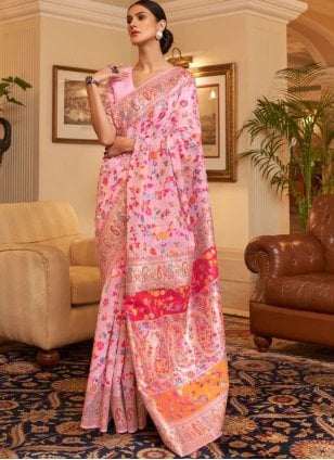 Prepossessing Multi Colour Banarasi Designer Sari