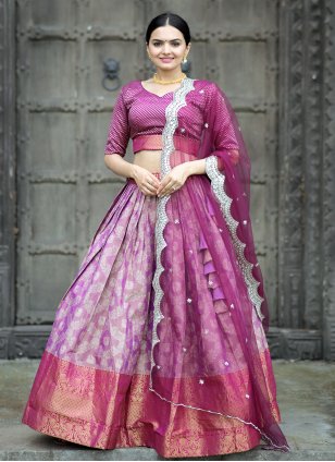 Buy New Kanjivaram Silk Half Saree Lehenga Pure Zari Weaving South Indian  Wedding Woman Half Saree Lehenga With Stitch Women Blouse and Lehenga Online  in India … | Silk half saree, Half