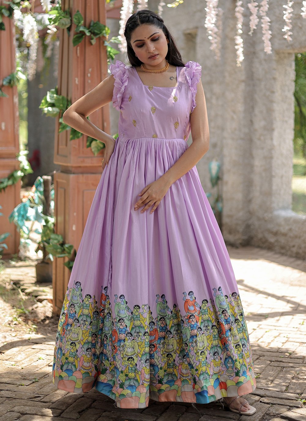 Catrina Medium Purple and Light Purple Dress – ARTLALLI