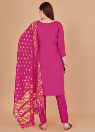 
                            Rani Banarasi Silk Booti Salwar suit