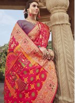 Rani Banarasi Silk Weaving Traditional Saree