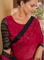 Rani Chiffon Lace Trendy Sari