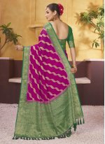 Rani Georgette Weaving Designer Sari