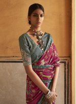 Rani Silk Printed Classic Designer Saree