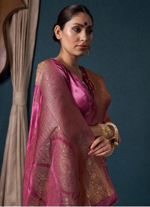 Ravishing Woven Satin Silk Contemporary Saree
