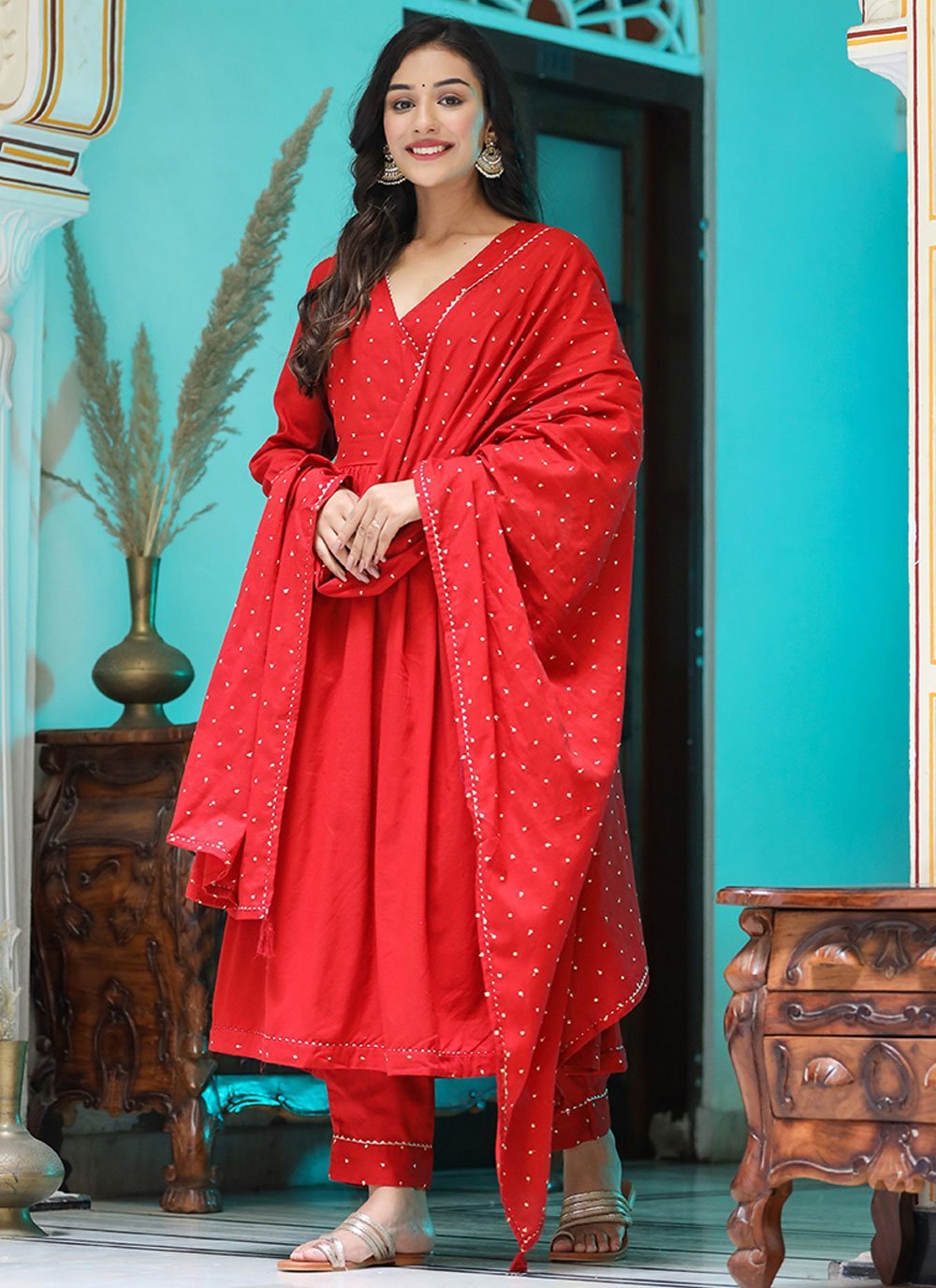 Pure Cotton Batik Print Suit Set in Peach - XL | Indian dresses online,  Suits for women indian, Suits for women indian punjabi