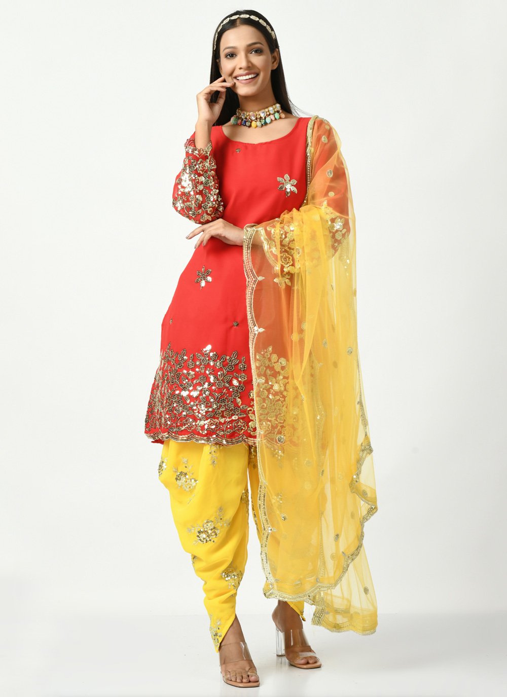 Share 75+ simple red salwar suit