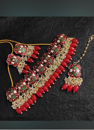 Red Necklace Set for Women