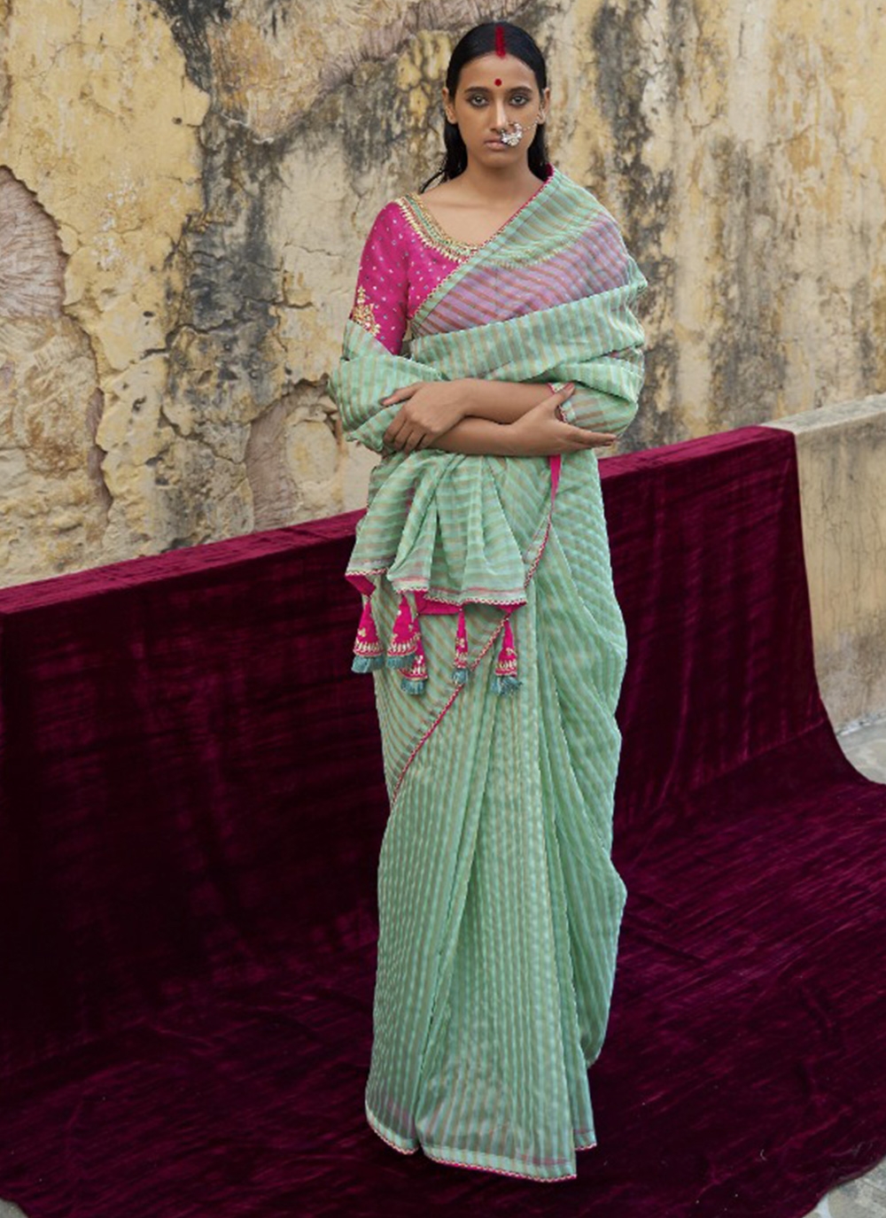 Organza plain sales sarees online