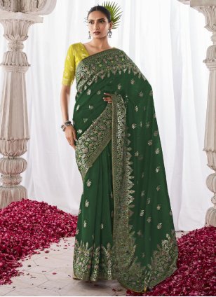 Stunning Silk Meenakari Trendy Saree
