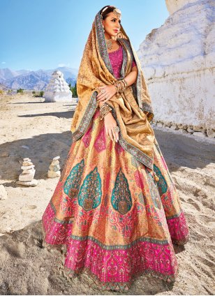 Engagement Lehenga Choli Maroon Colour in Velvet Fabric.