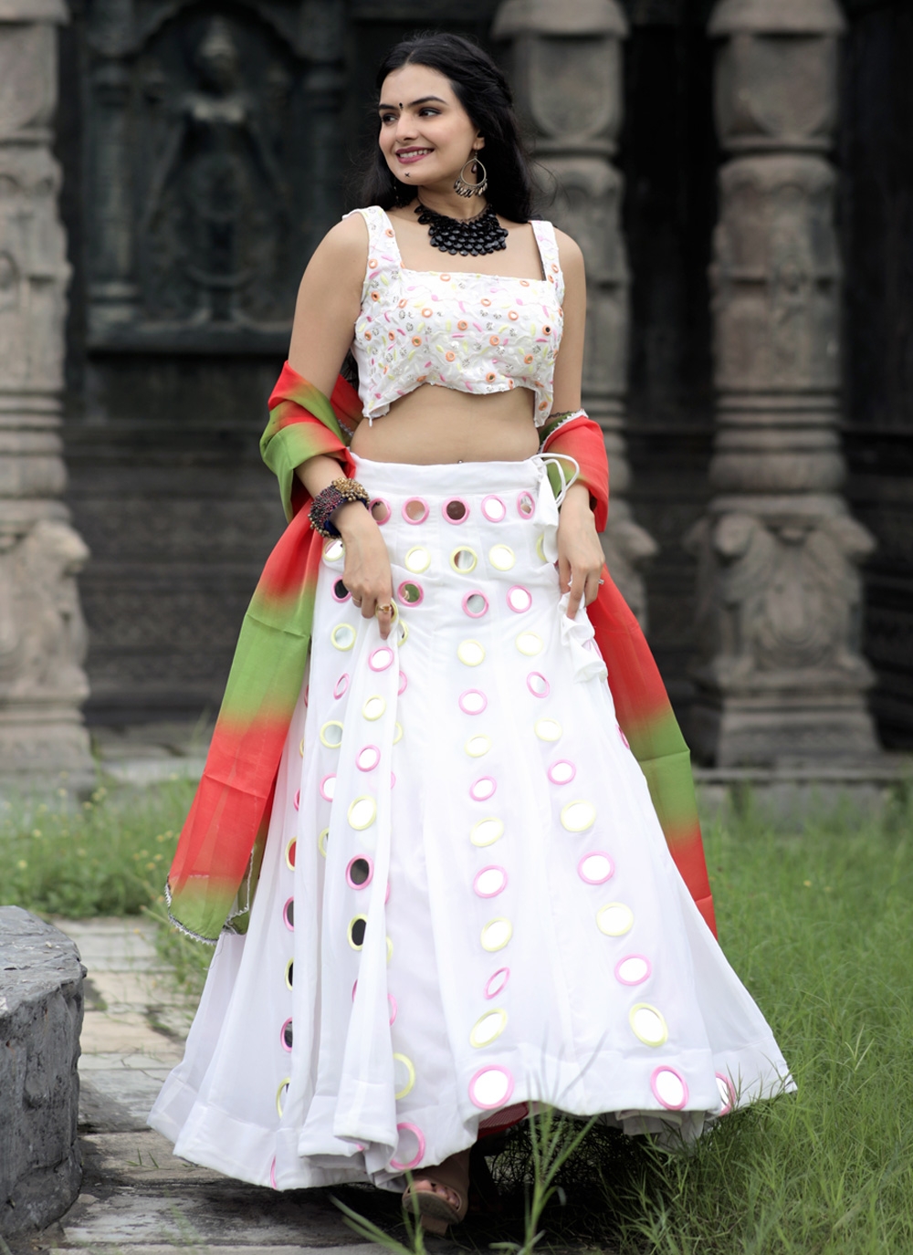 Trending | Silver/1000 A Line Aari Work Lehenga Choli and Silver/1000 A  Line Aari Work Chaniya Choli Online Shopping