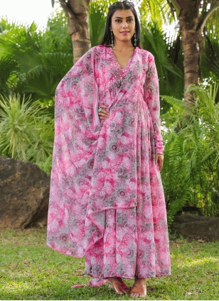 Affectionate Georgette Printed Gown