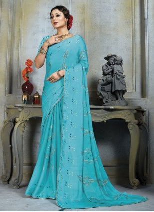 Aqua Blue Hand Woven Kanjivaram Silk Saree – zarikaariindia.com