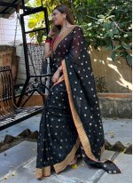Black Cotton  Booti Classic Sari
