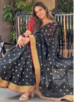 Black Cotton  Booti Classic Sari