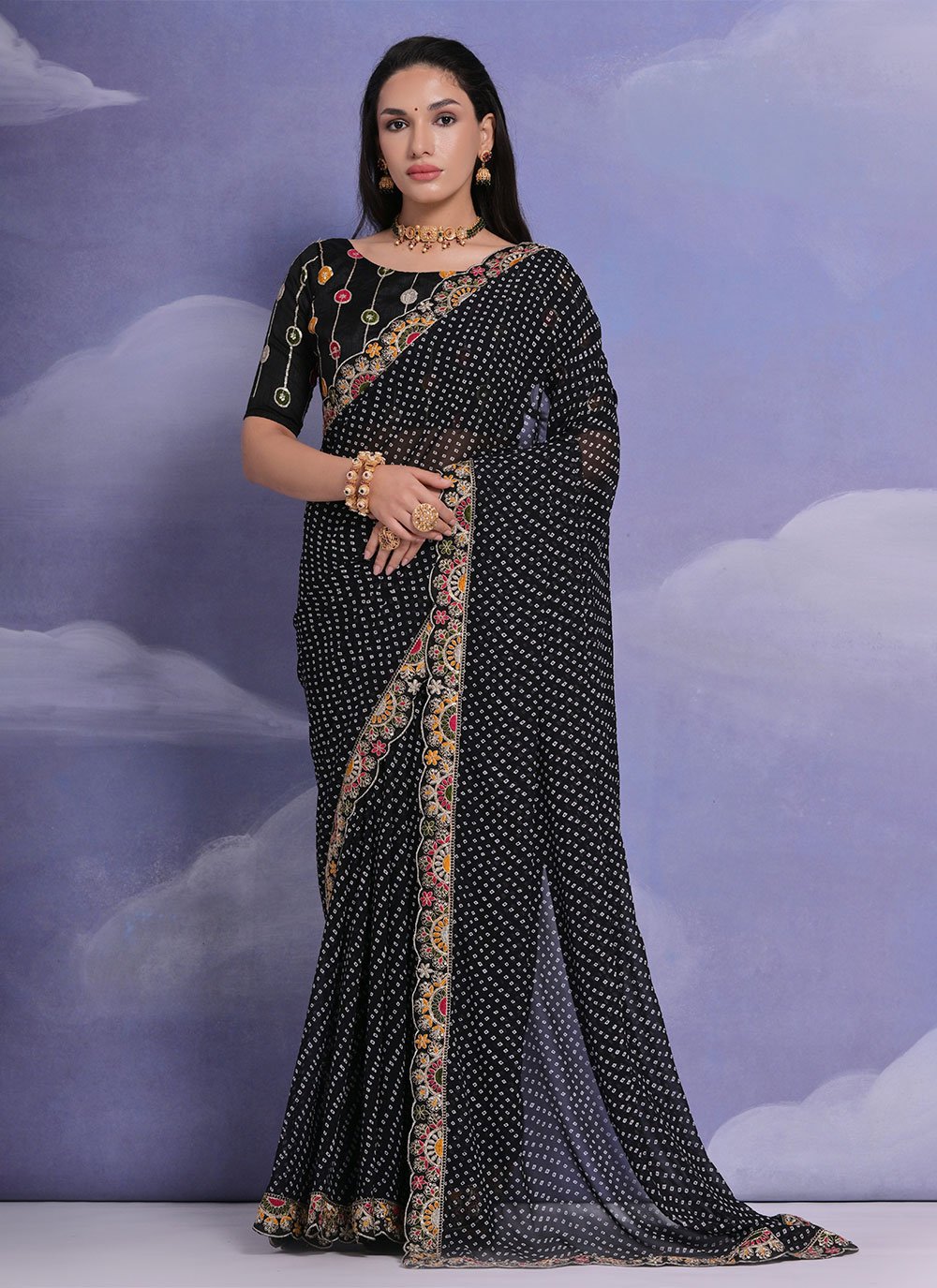 Farewell Special Black Saree For Girls Buy Online Collection