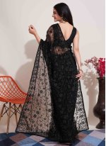 Black Net Embroidered Classic Sari