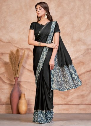 Buy Online Black Zari Check Kanchipuram Saree with Mustard Border – Pure  Elegance