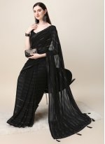 Black Silk Stone Designer Saree